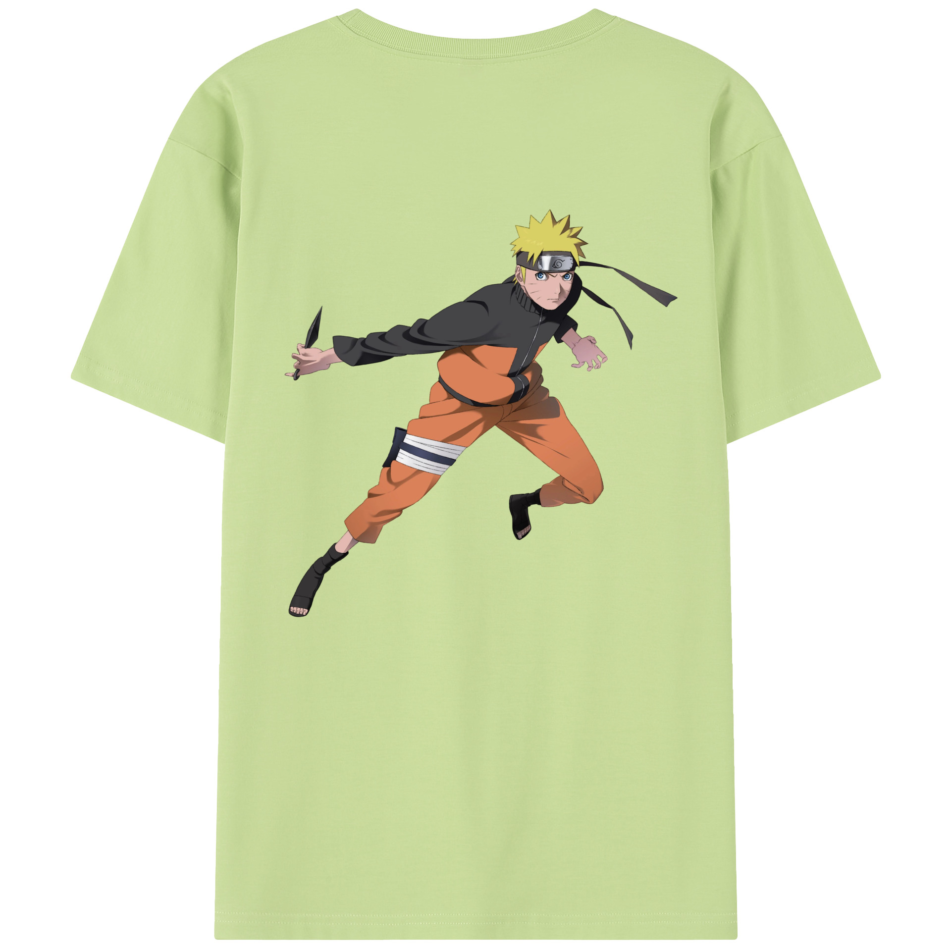 （画像用） NARUTO -ナルト- うずまき ナルト Uzumaki Naruto 綿100％半袖Tシャツ（背面プリント）